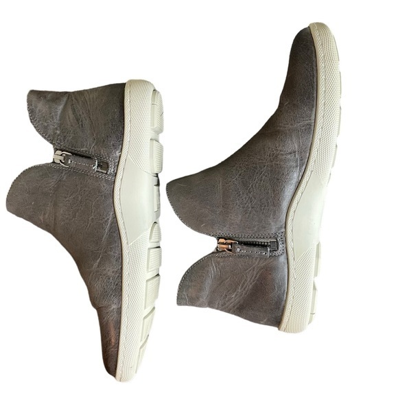 Frye Grey Melissa Sneaker Shooties Size 8 Booties Tennis Shoes Casual Women’s - Picture 6 of 8